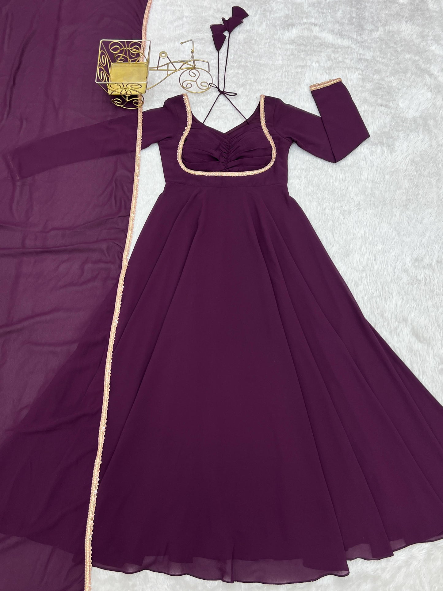 EriWaystyles Presenting Anarkali Style || Anarkali style Suit || Wine Color ||