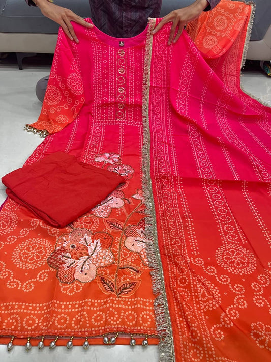 Beautiful premium silk Dress || sequence work Dress ||