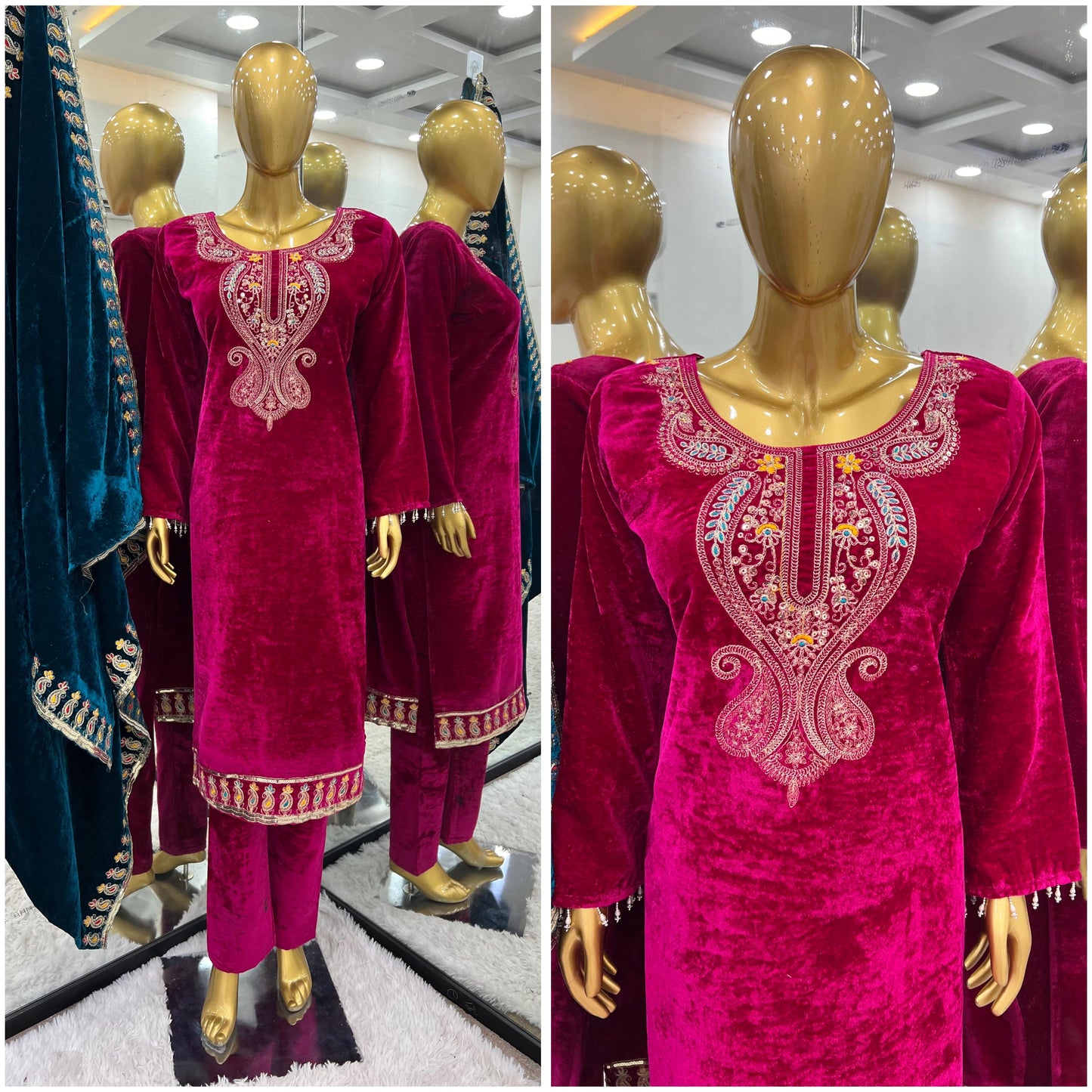 Designer Velvet Suit | Pure Velvet suit set | 3Pcs set