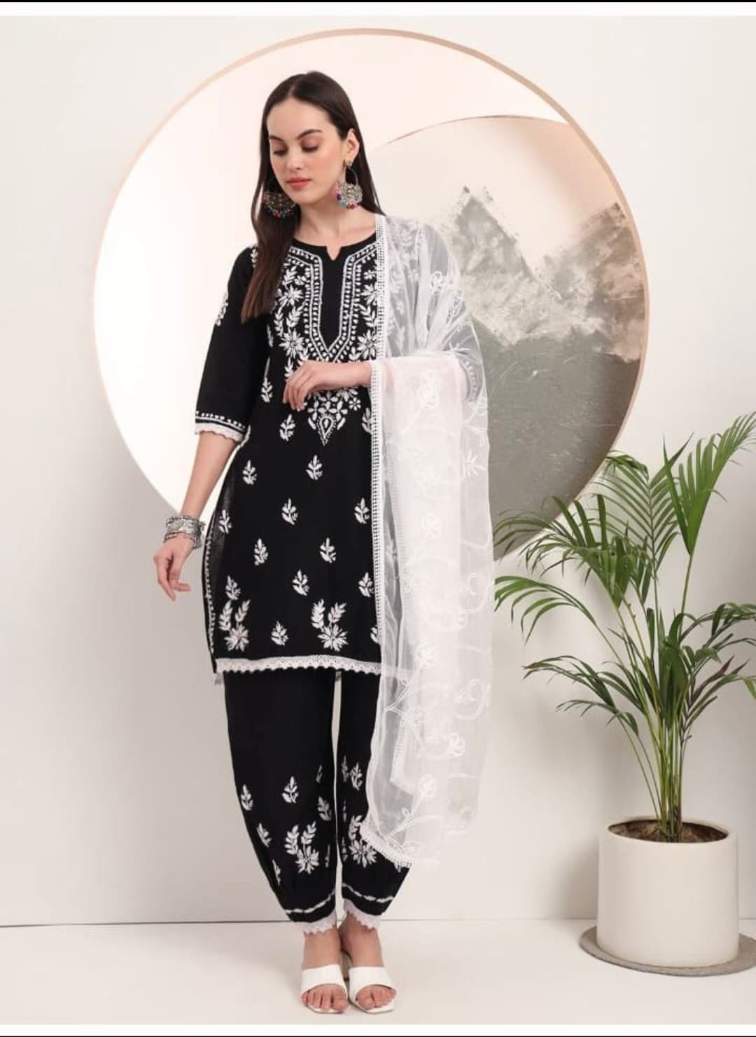 Afghani Chikankari Rayon 2pc Set