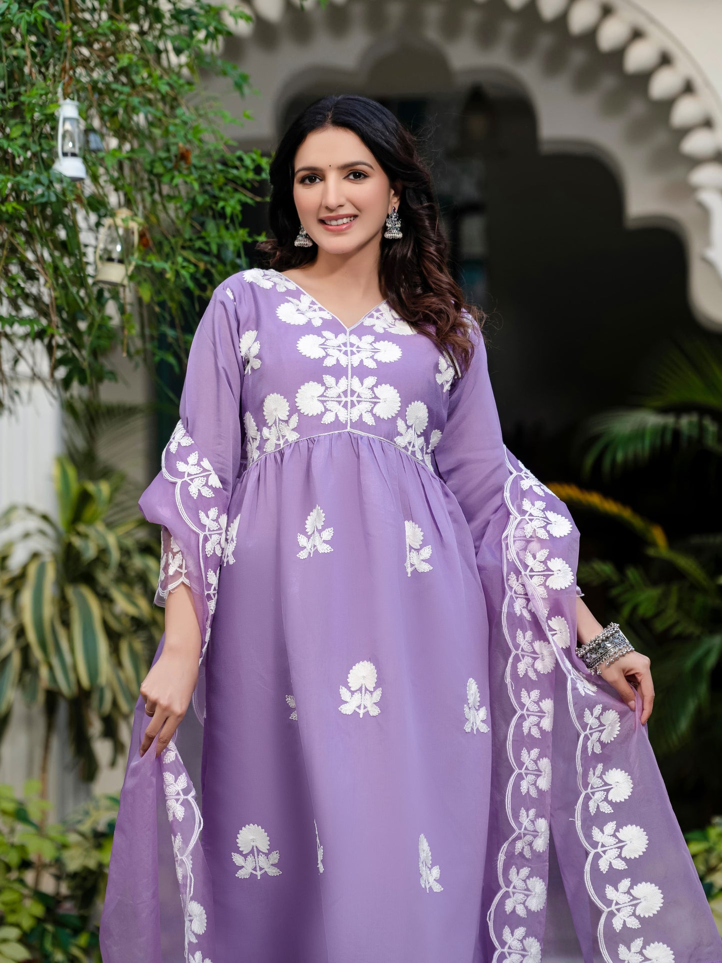 Elegant Heavy Embroidered Roman Silk Suit Set – Wedding Wear