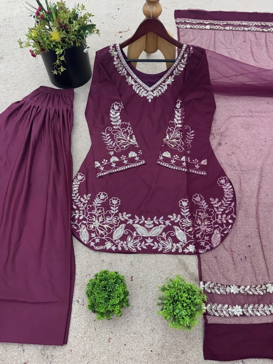 Indian pakistani women ethnic designer Farshi shalwar suit party wear || 3Pcs Suits |