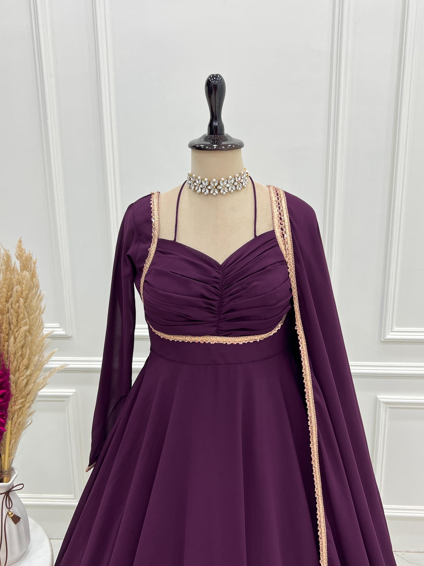 EriWaystyles Presenting Anarkali Style || Anarkali style Suit || Wine Color ||