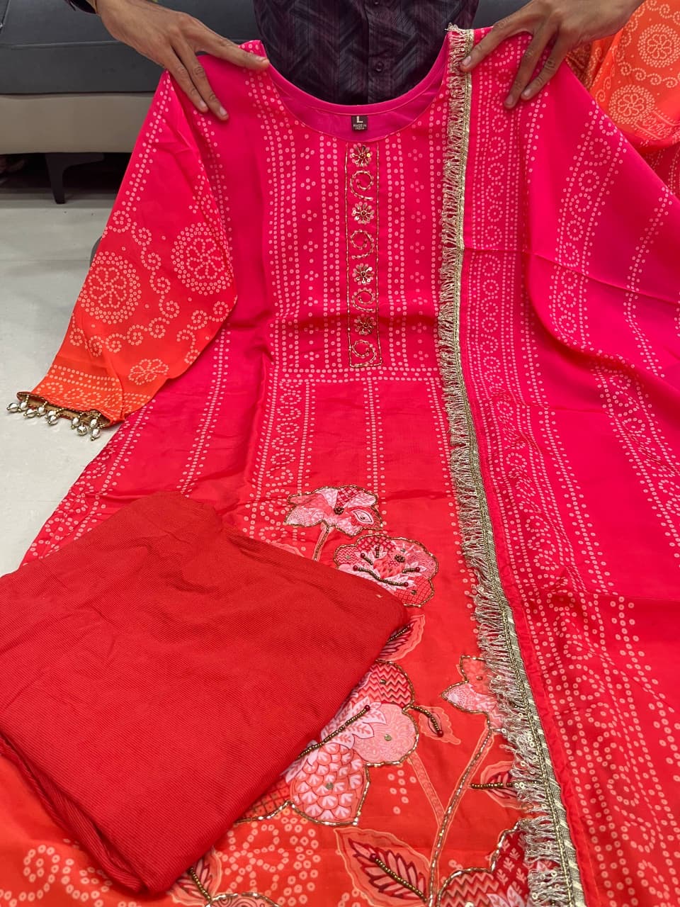 Beautiful premium silk Dress || sequence work Dress ||