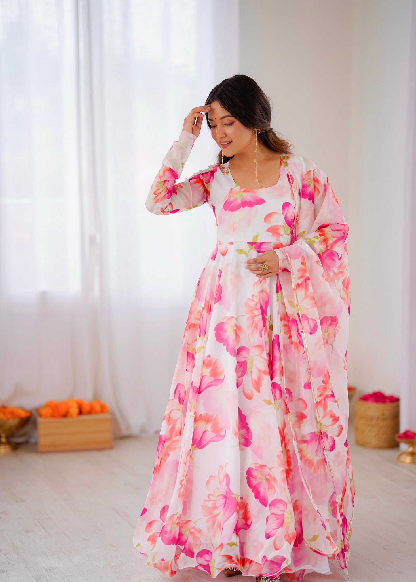 EriWaystyles presenting Anarkali Gown Set || 3Pcs Set ||