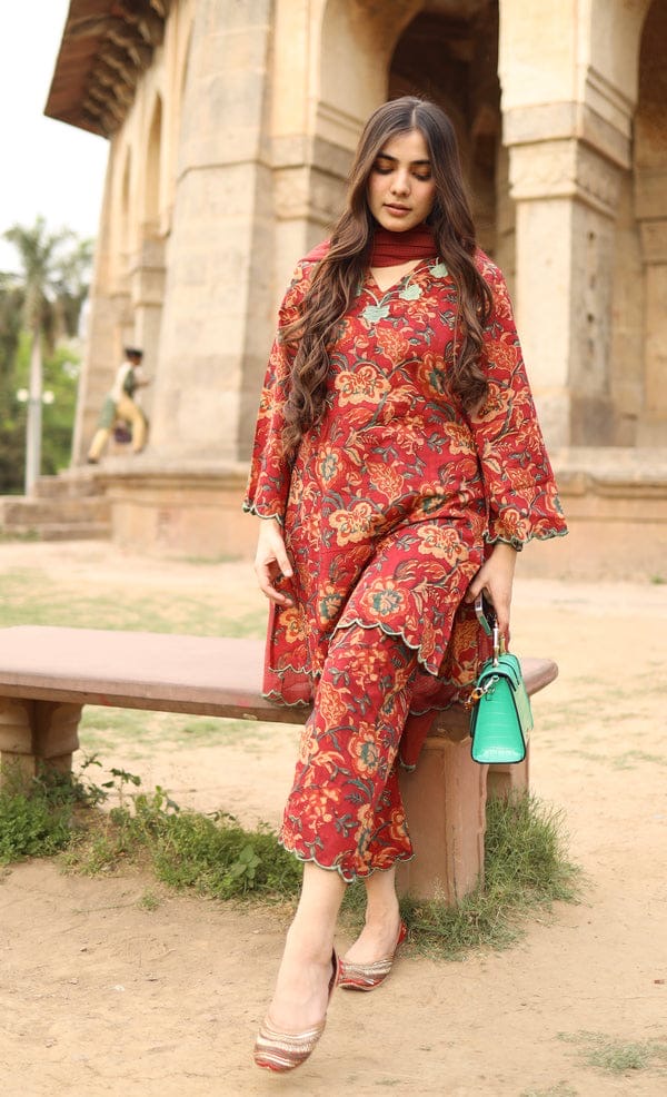 Designer Floral Cotton Suits | 3Pcs Set |