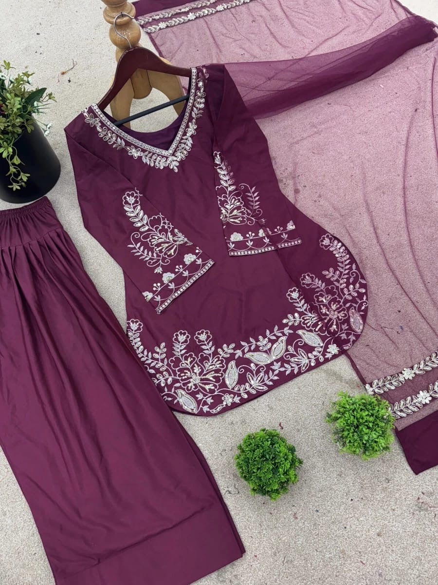 Indian pakistani women ethnic designer Farshi shalwar suit party wear || 3Pcs Suits |