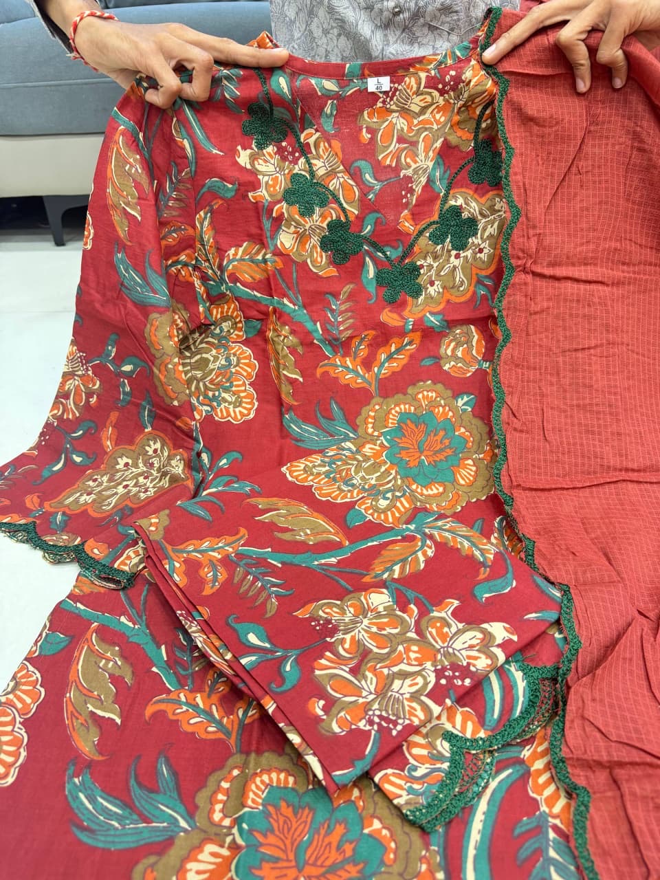 Designer Floral Cotton Suits | 3Pcs Set |