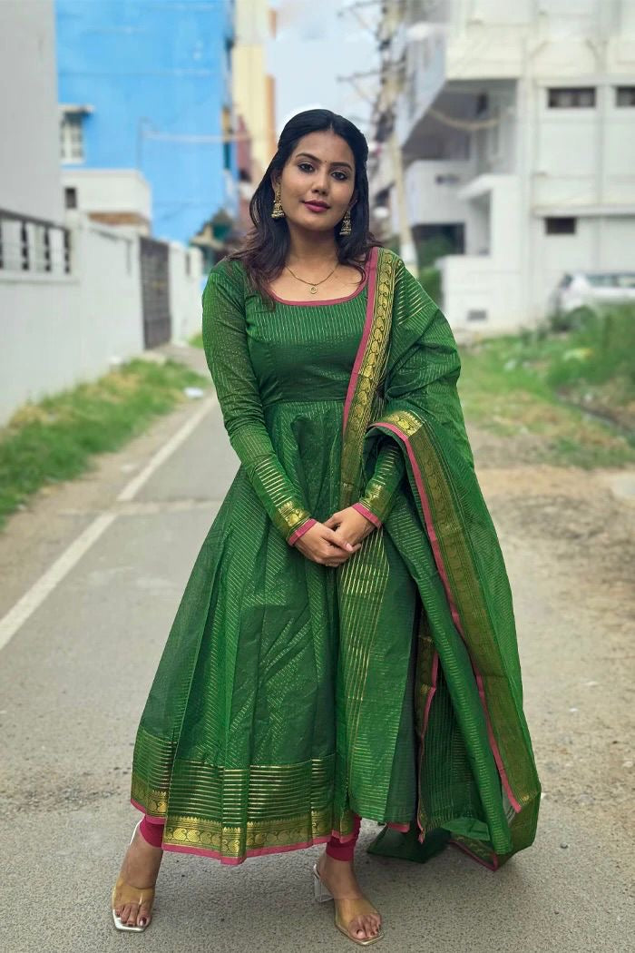 Super Trendy Traditional Outfit | Banarsi Anarkali style |