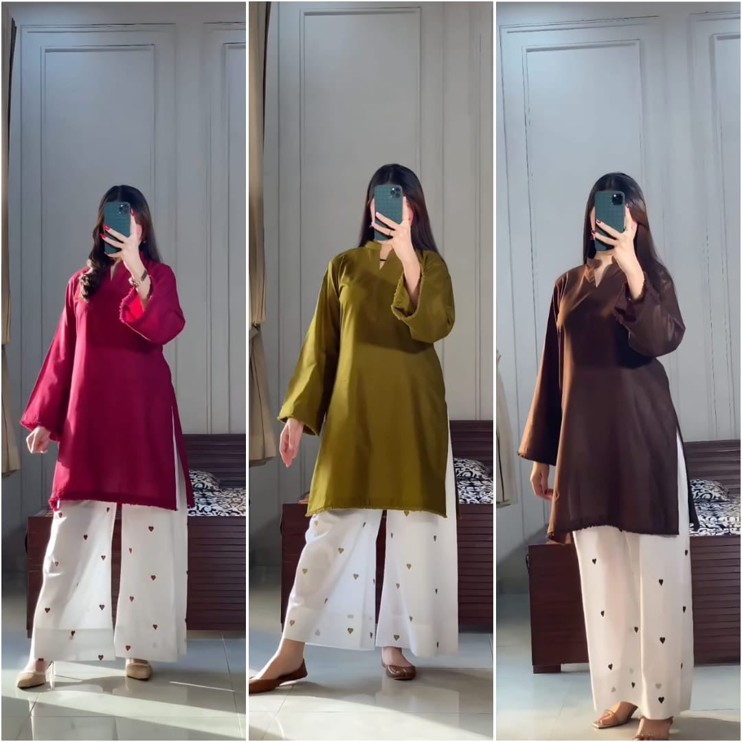 Launching Trendy Hania Amir cord set || 2Pcs Set || Plazzo Style