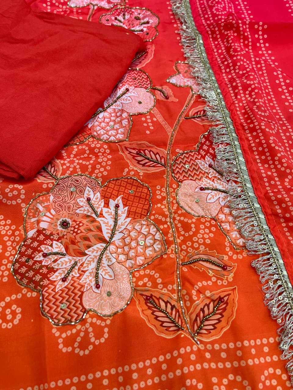 Beautiful premium silk Dress || sequence work Dress ||