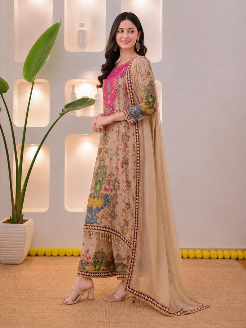 Beautiful Designer Suit || 3Pcs Set ||