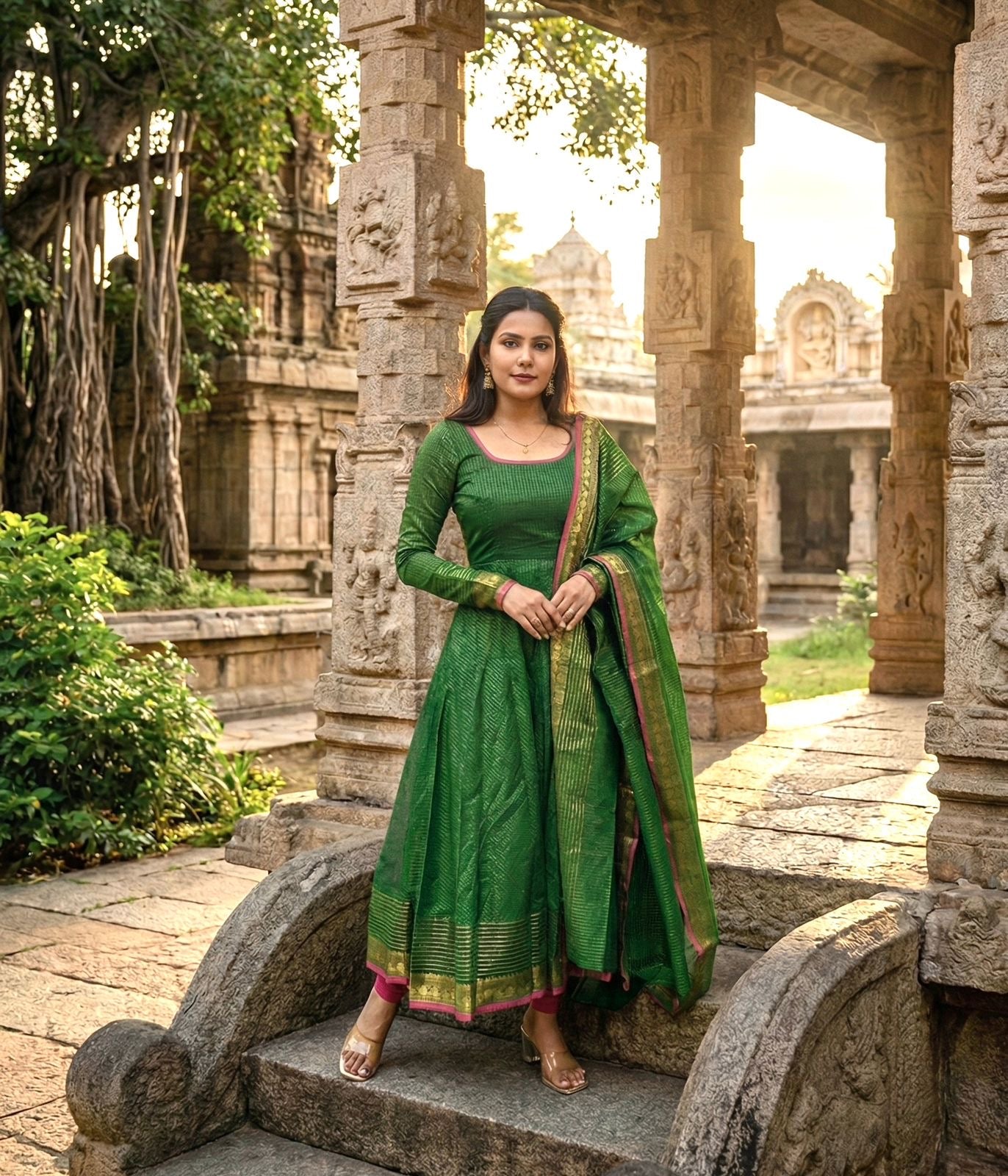 Super Trendy Traditional Outfit | Banarsi Anarkali style |