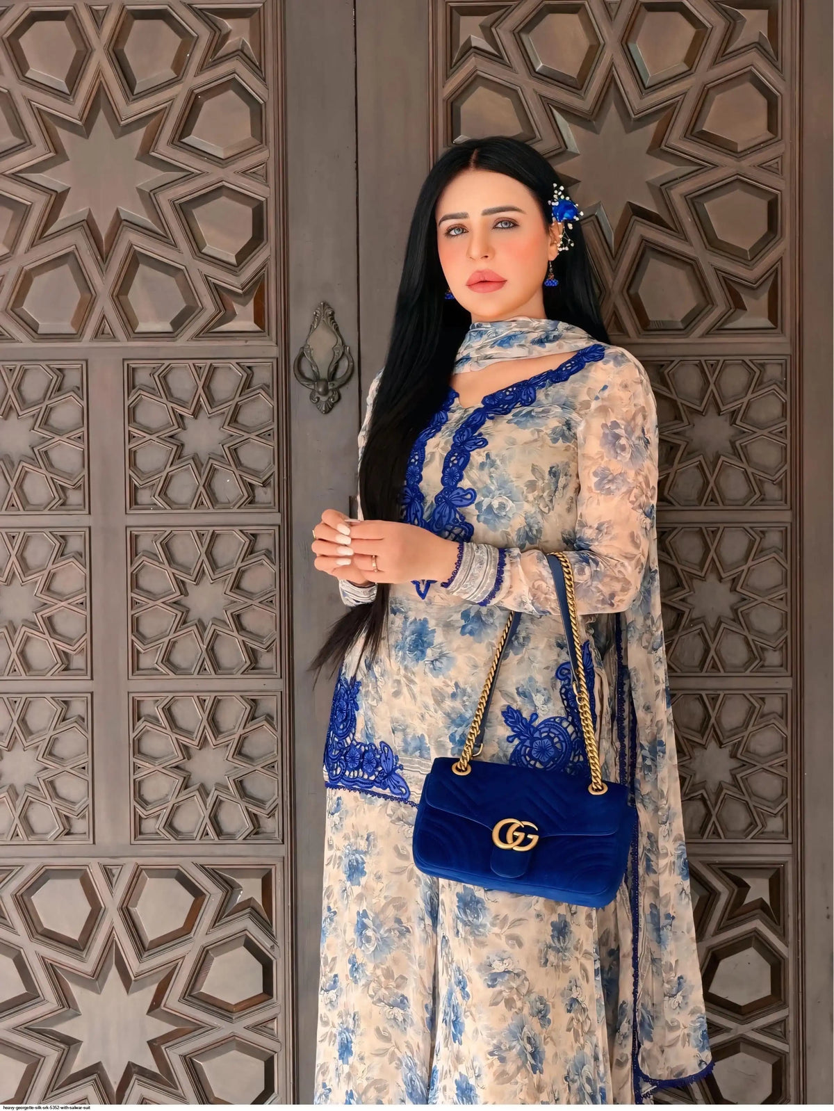 Elegant Design plazo Set || Embroidery Georgette 3Pcs Set||