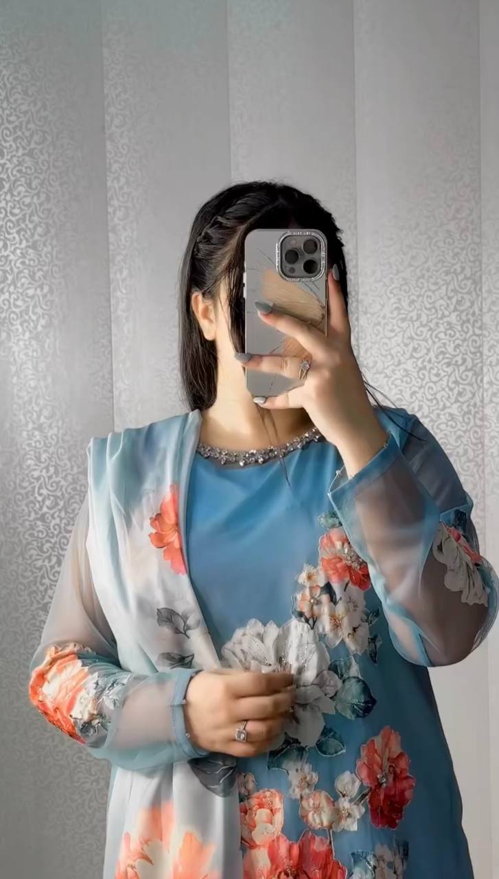 Elegant sharara plazo style set | 3Pcs Set |