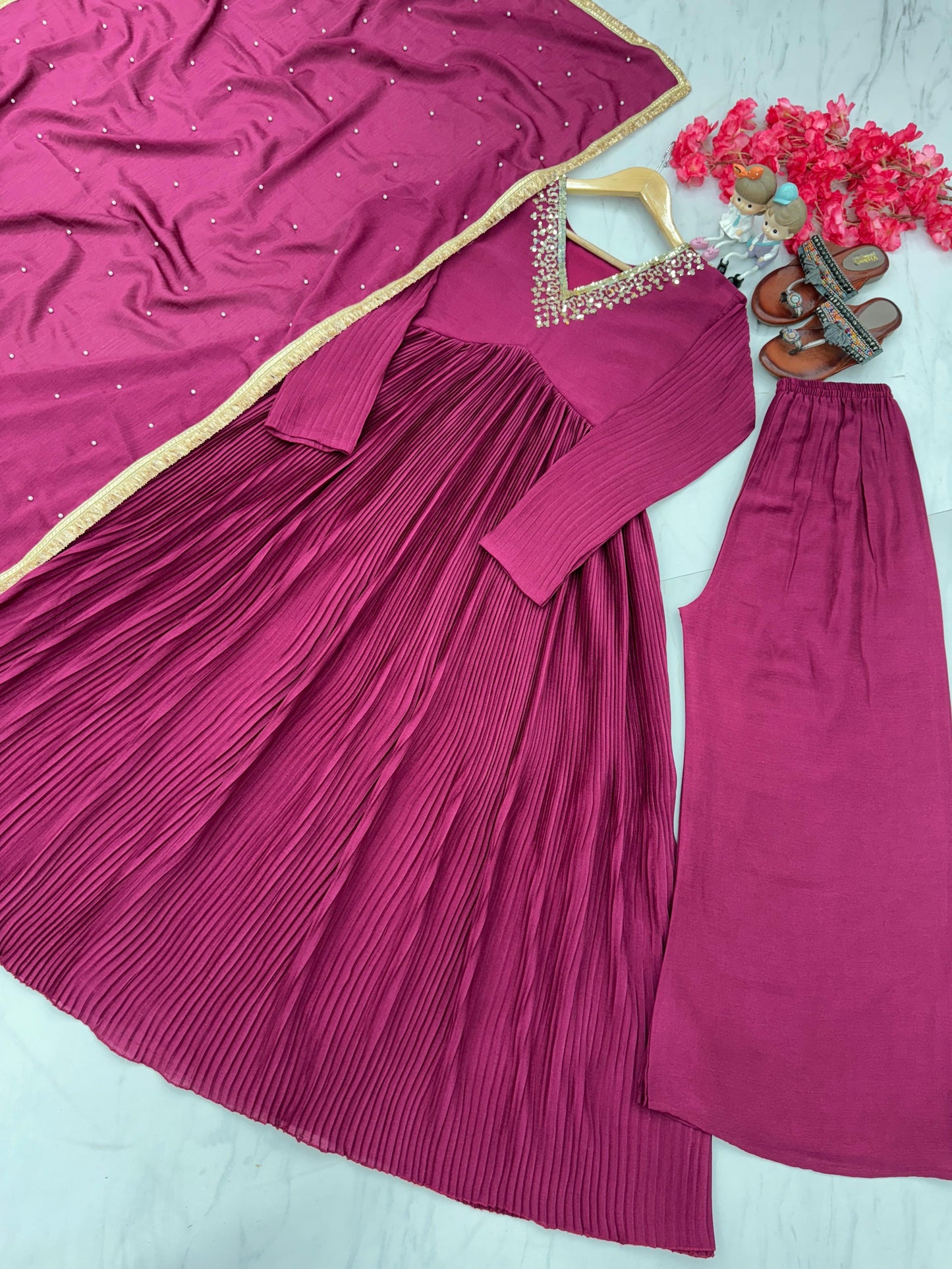 EriWaystyles presenting Gown Set| 3Pcs Sets | Anarkali Style