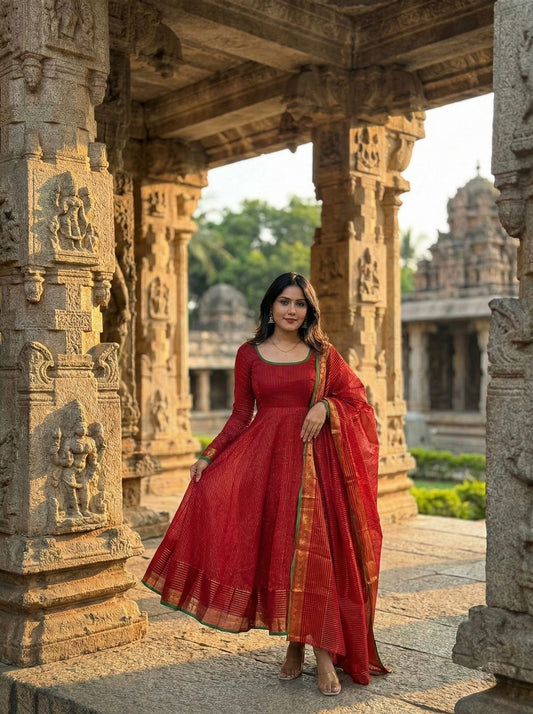Super Trendy Traditional Outfit | Banarsi Anarkali style |