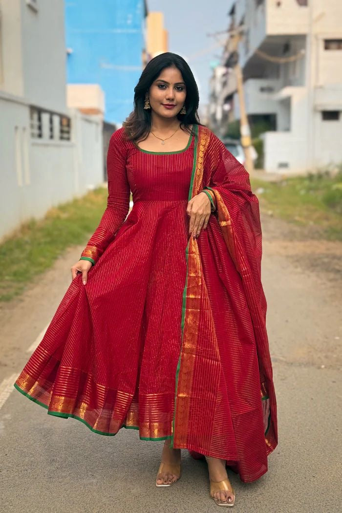 Super Trendy Traditional Outfit | Banarsi Anarkali style |