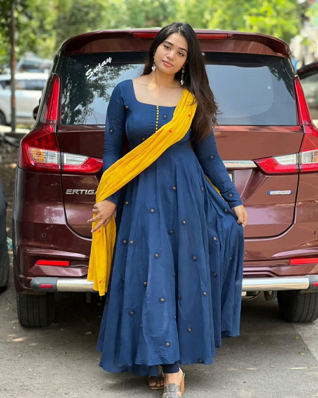 Elegant Anarkali Set| 2Pcs Set | long Gown |