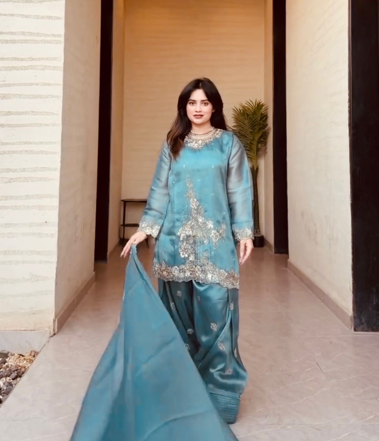 Ethnic Ready made Suit ||Farshi Style || Heavy Embroidery Work Set||