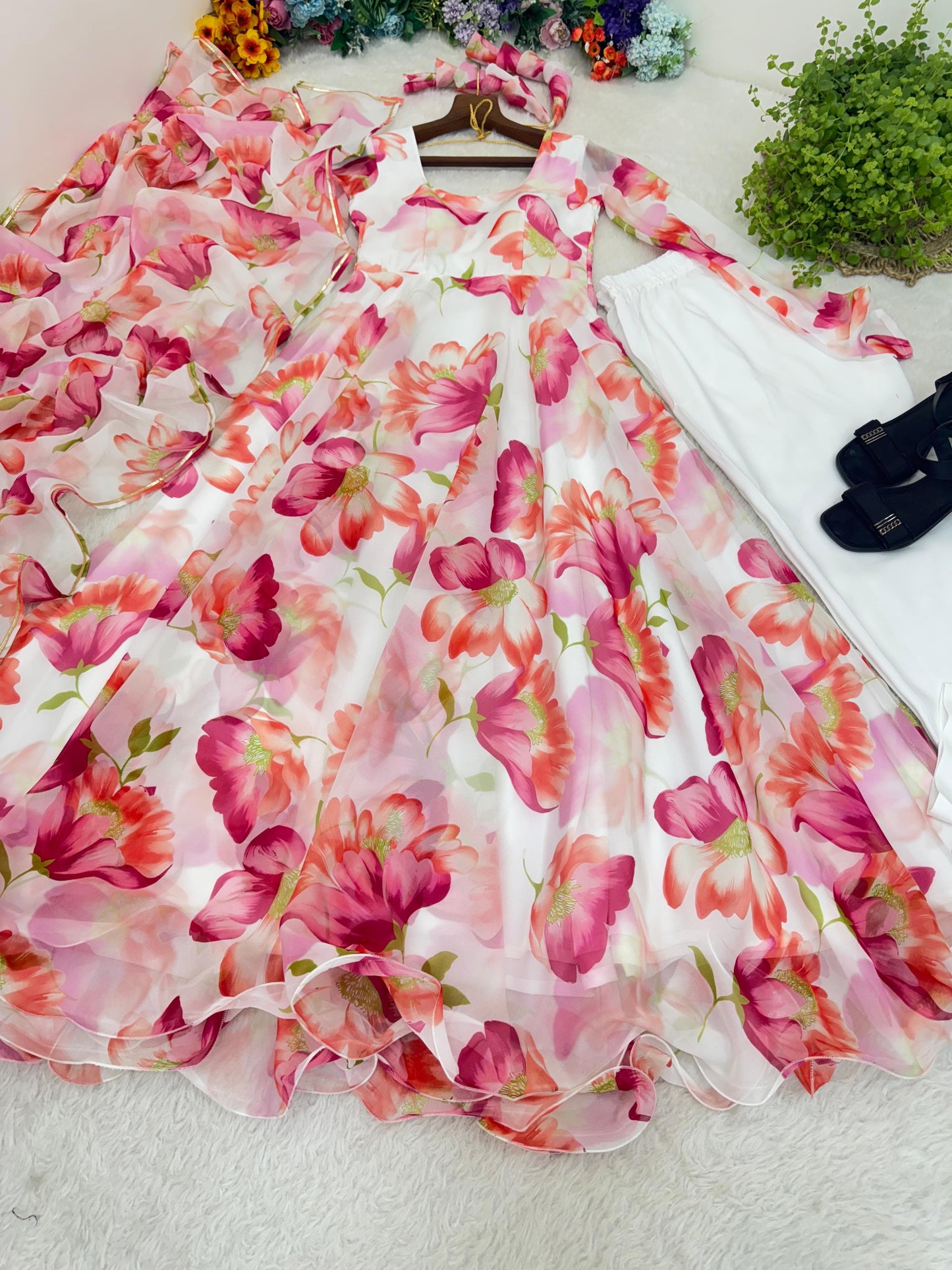 EriWaystyles presenting Anarkali Gown Set || 3Pcs Set ||