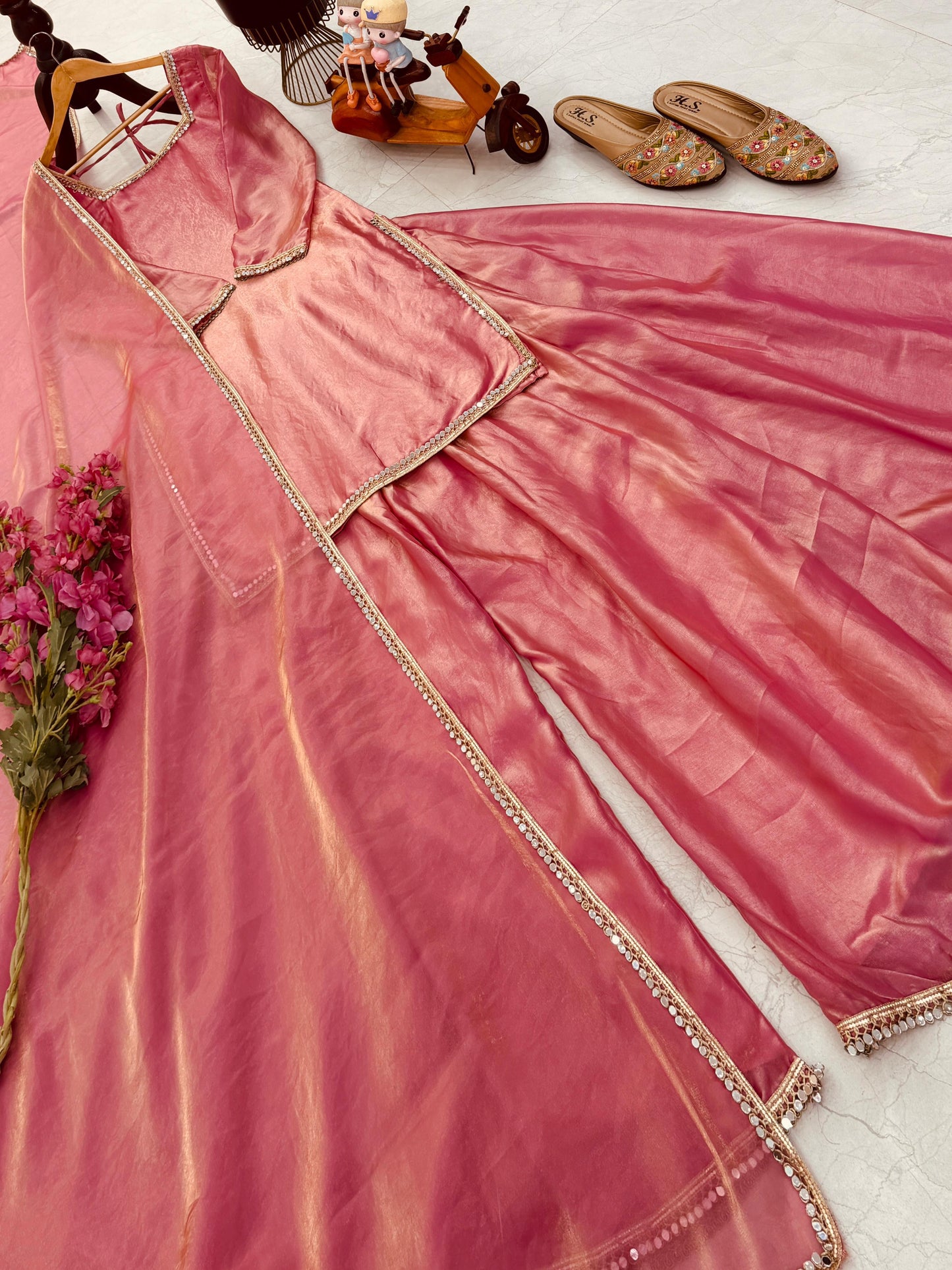 New Designer Flair Plazzo Set || 3Pcs set | Ready to Wear