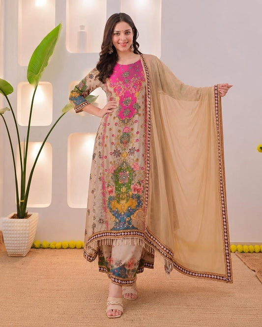 Beautiful Designer Suit || 3Pcs Set ||
