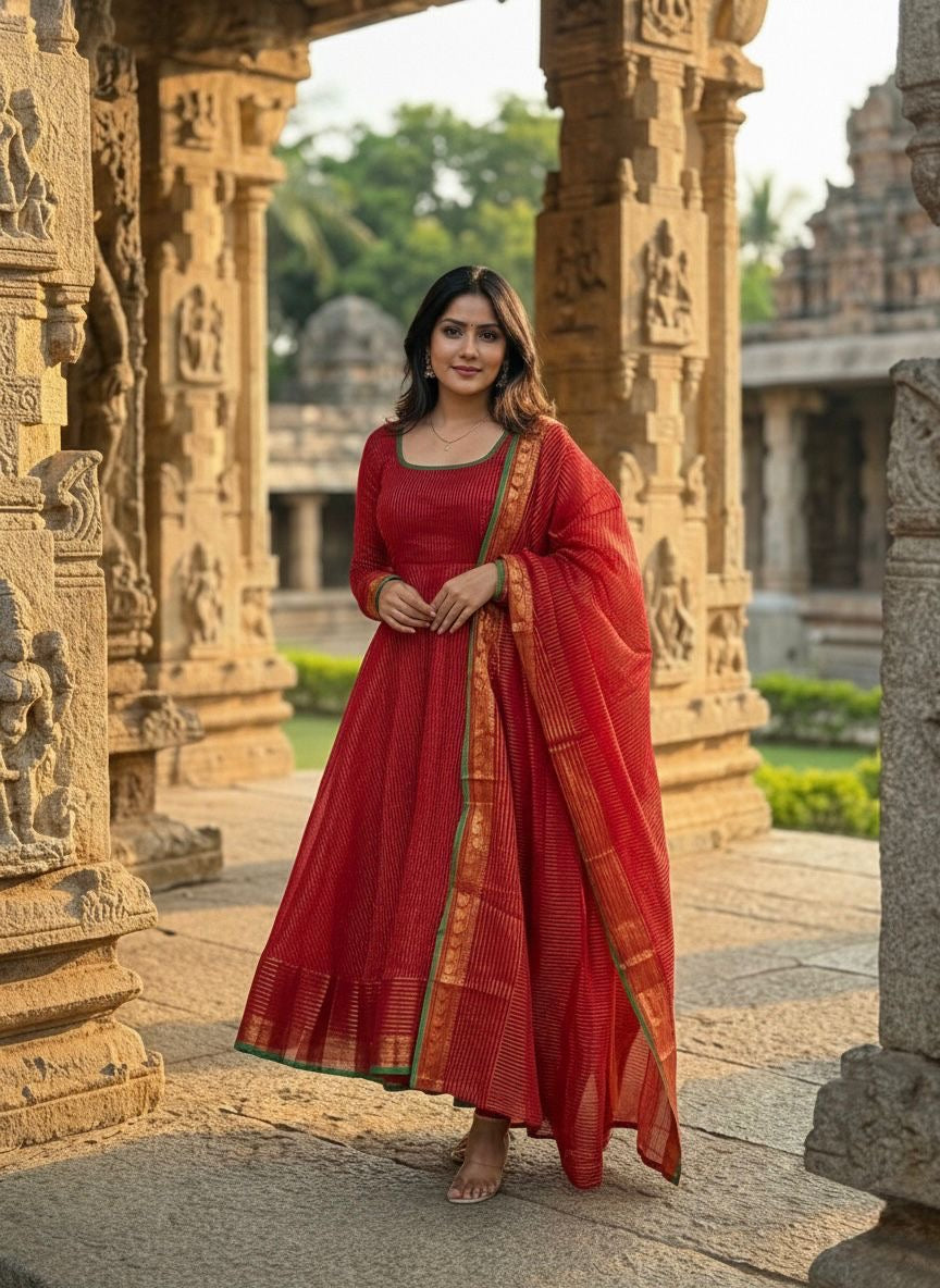 Super Trendy Traditional Outfit | Banarsi Anarkali style |