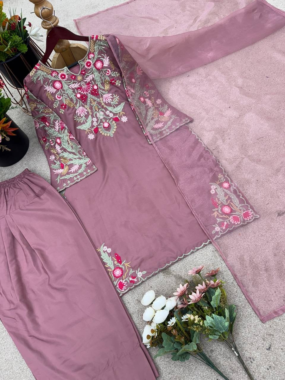 New Designer Embroidery Farshi Suit| 3Pcs Set |