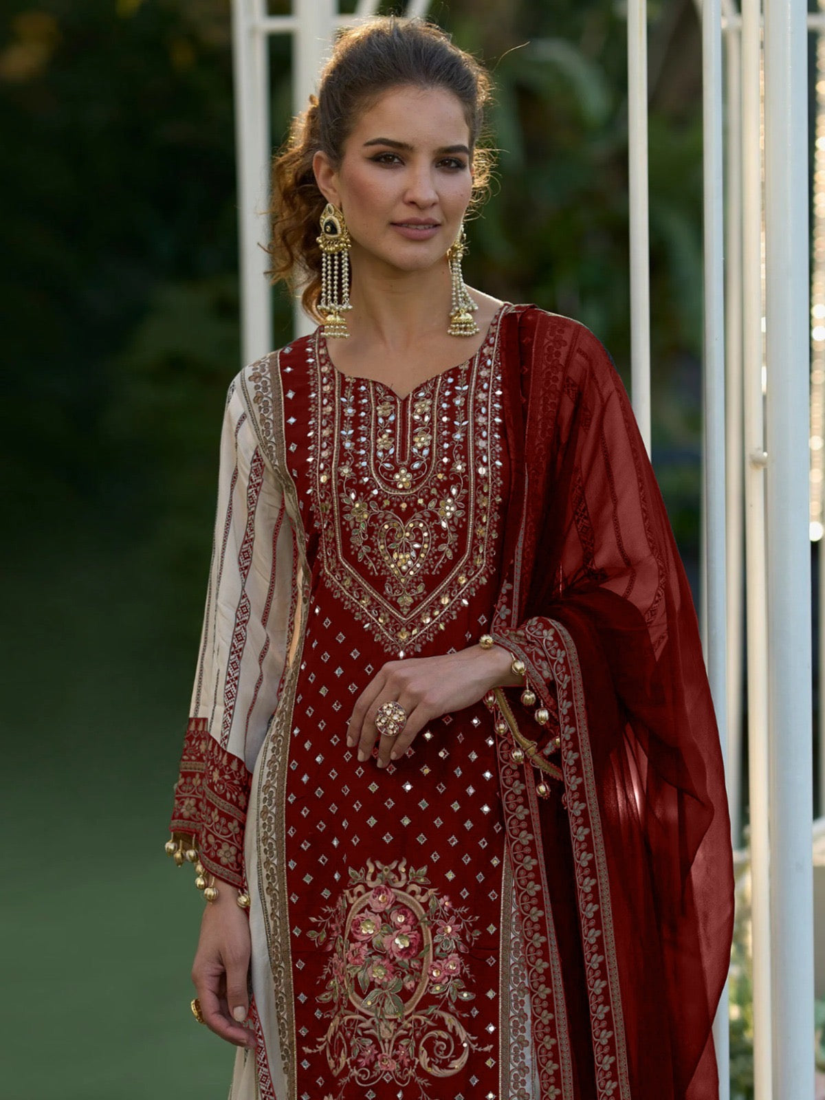 Elegant Pakistani style suit | 3Pcs Set | plus size