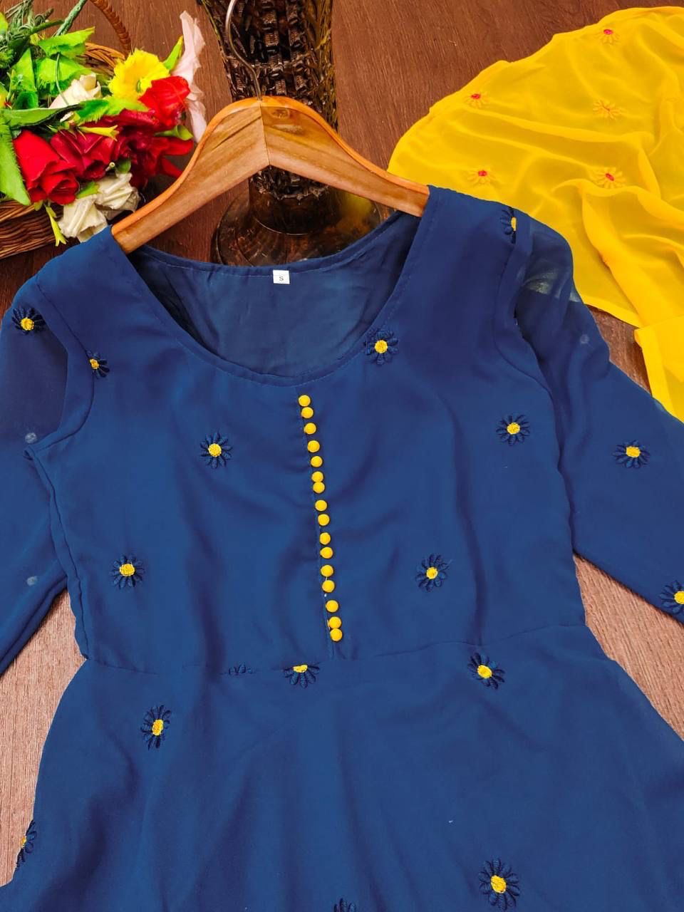 Elegant Anarkali Set| 2Pcs Set | long Gown |