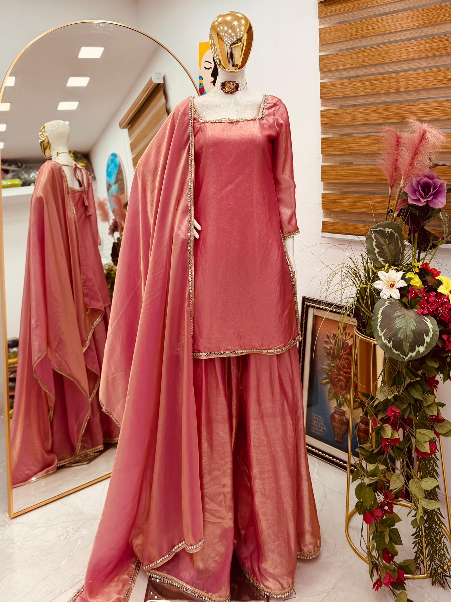 New Designer Flair Plazzo Set || 3Pcs set | Ready to Wear