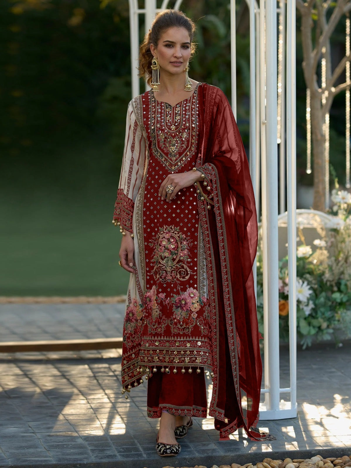 Elegant Pakistani style suit | 3Pcs Set | plus size