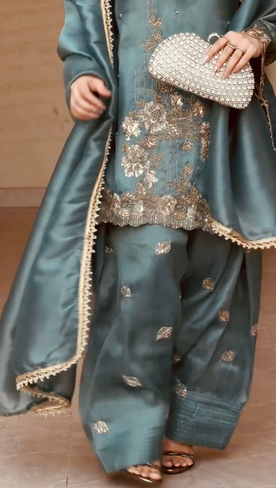 Ethnic Ready made Suit ||Farshi Style || Heavy Embroidery Work Set||