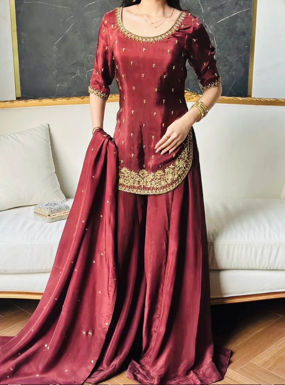 EriWaystyles Presenting New Designer party wear Plazzo Set ||