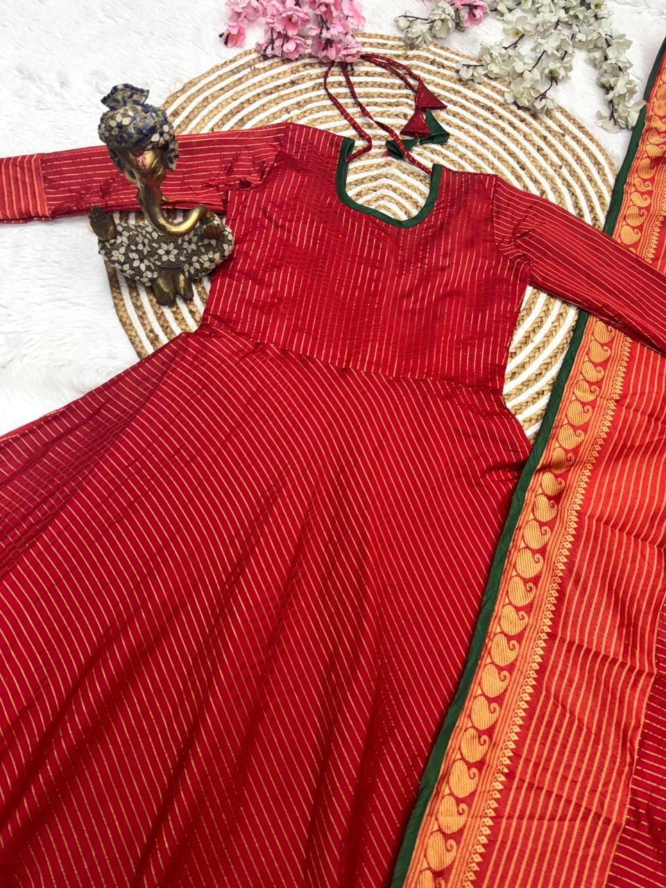 Super Trendy Traditional Outfit | Banarsi Anarkali style |