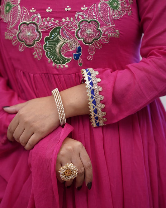 Beautiful Anarkali Suits | 3Pcs Set | Embroidery Work Suit |