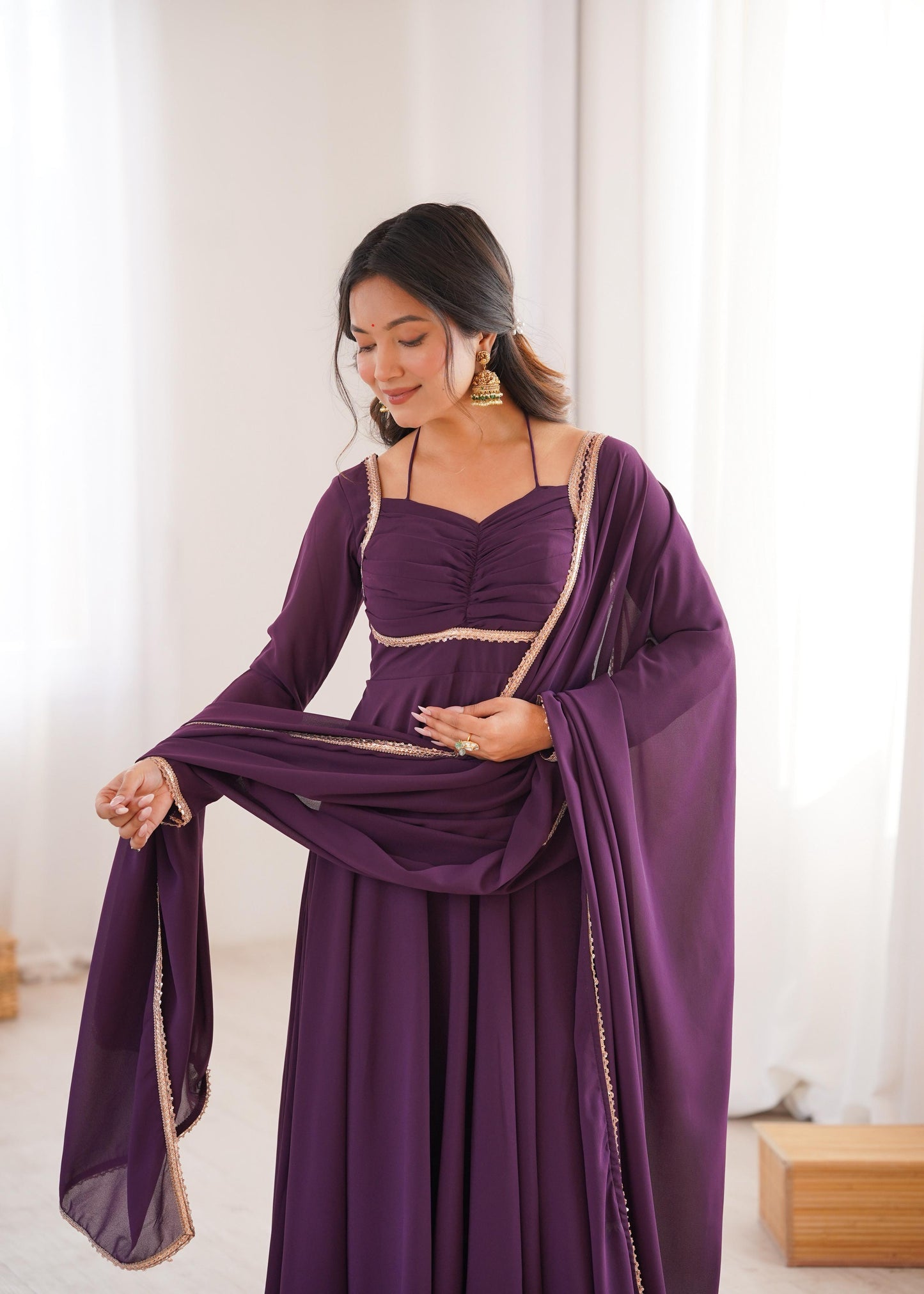 EriWaystyles Presenting Anarkali Style || Anarkali style Suit || Wine Color ||
