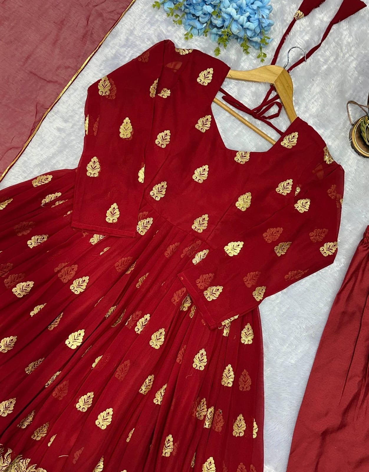 Designer Gown/Anarkali Suit  || 3 Pcs Set||