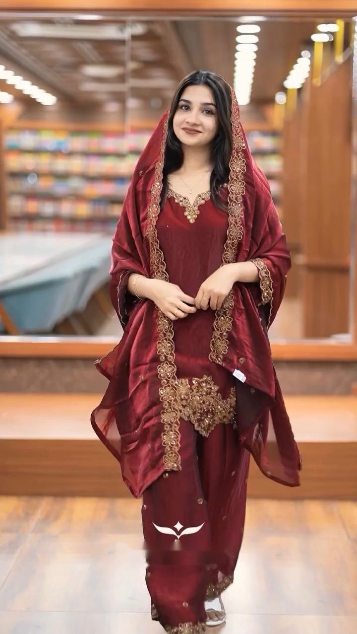 Beautiful Designer Fendy Silk Suits || 3Pcs sets ||