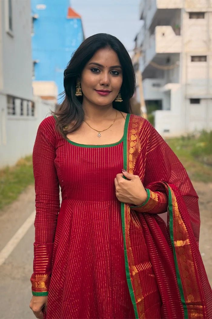 Super Trendy Traditional Outfit | Banarsi Anarkali style |