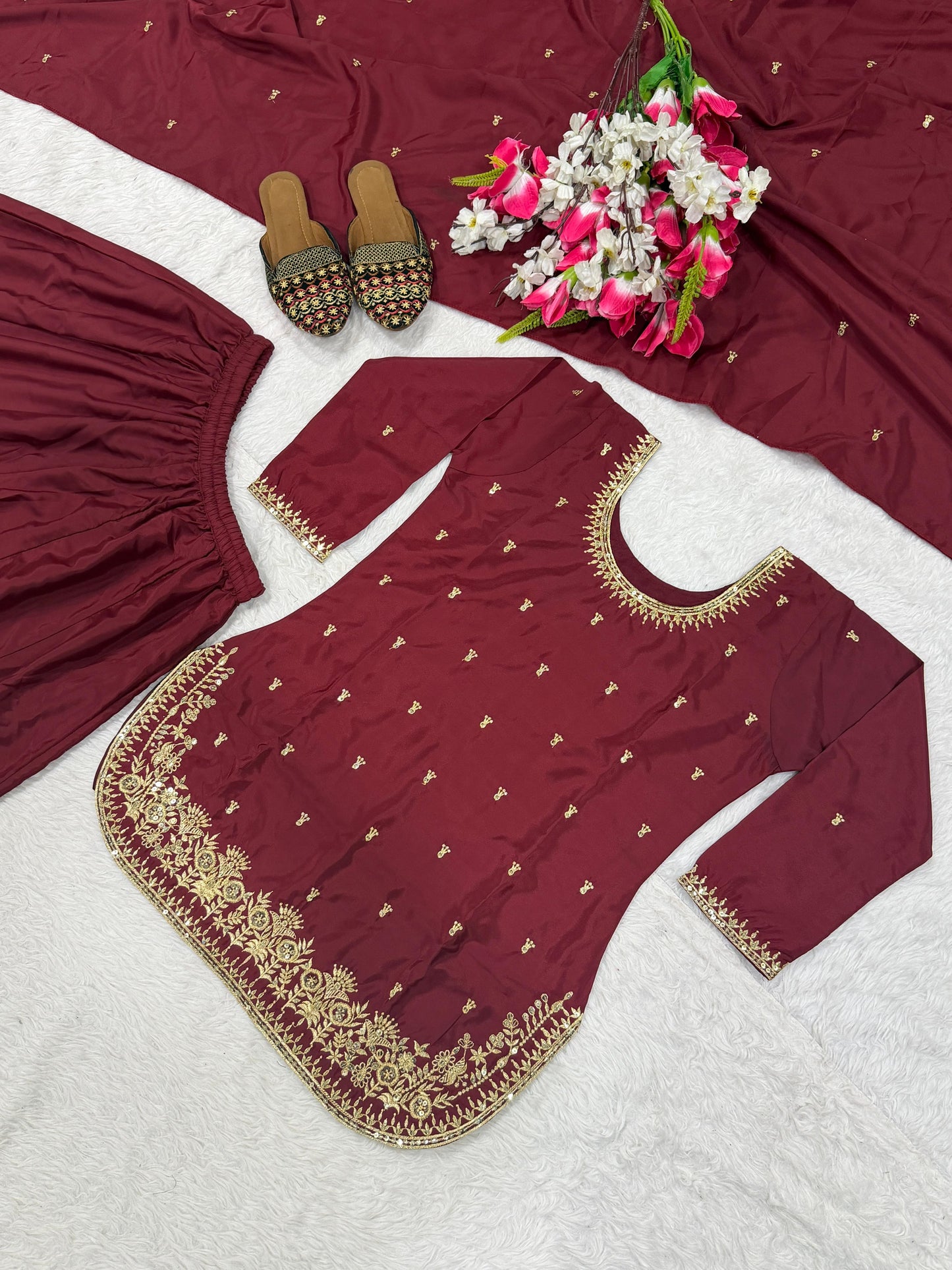 EriWaystyles Presenting New Designer party wear Plazzo Set ||