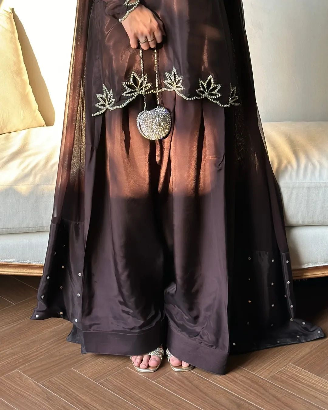Designer Party Wear Farshi Salwar || 3Pcs Set ||
