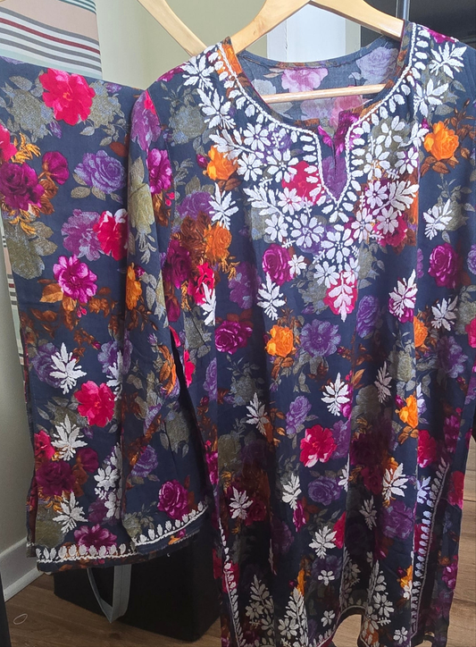 Luckhnowi Chikankari | Rayon print 2pcs set |