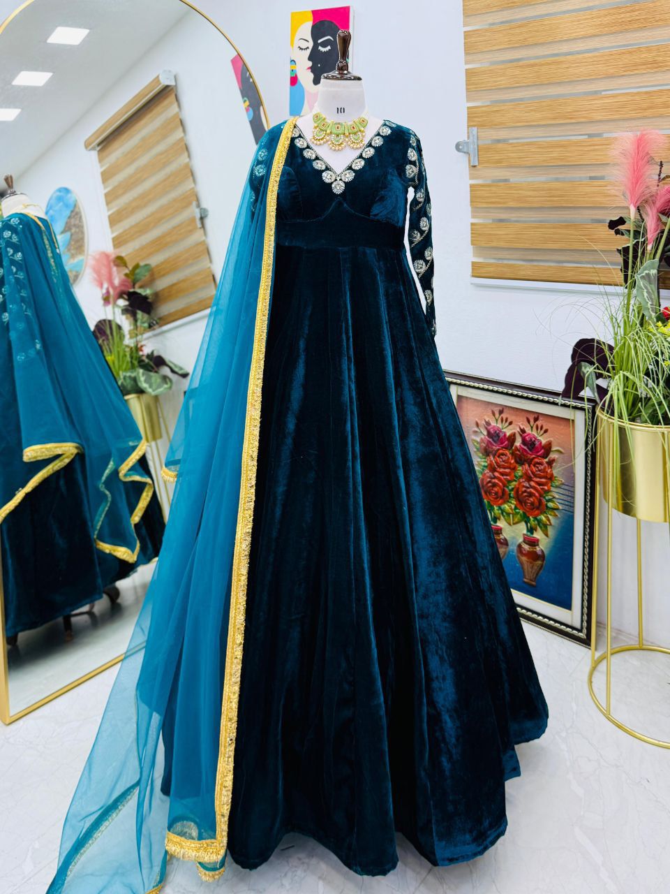 Velvet set | Designer Wear | Elegant 3Pcs Set |