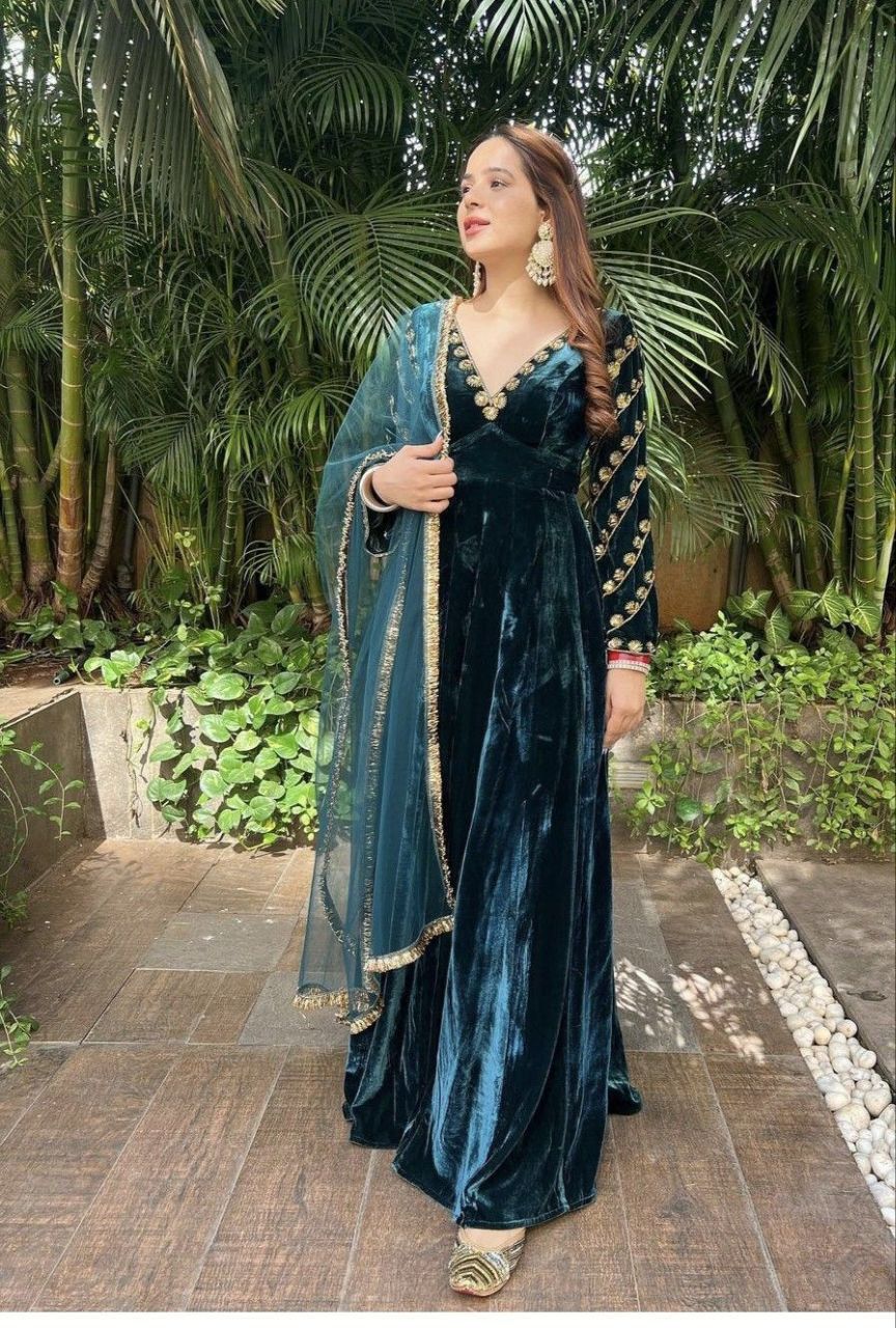 Velvet set | Designer Wear | Elegant 3Pcs Set |