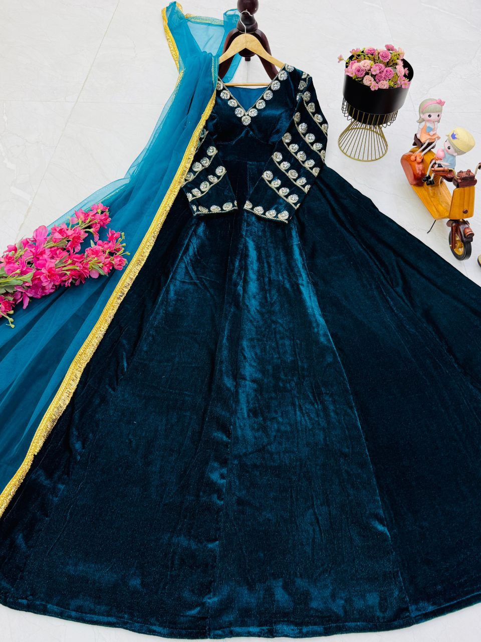 Velvet set | Designer Wear | Elegant 3Pcs Set |