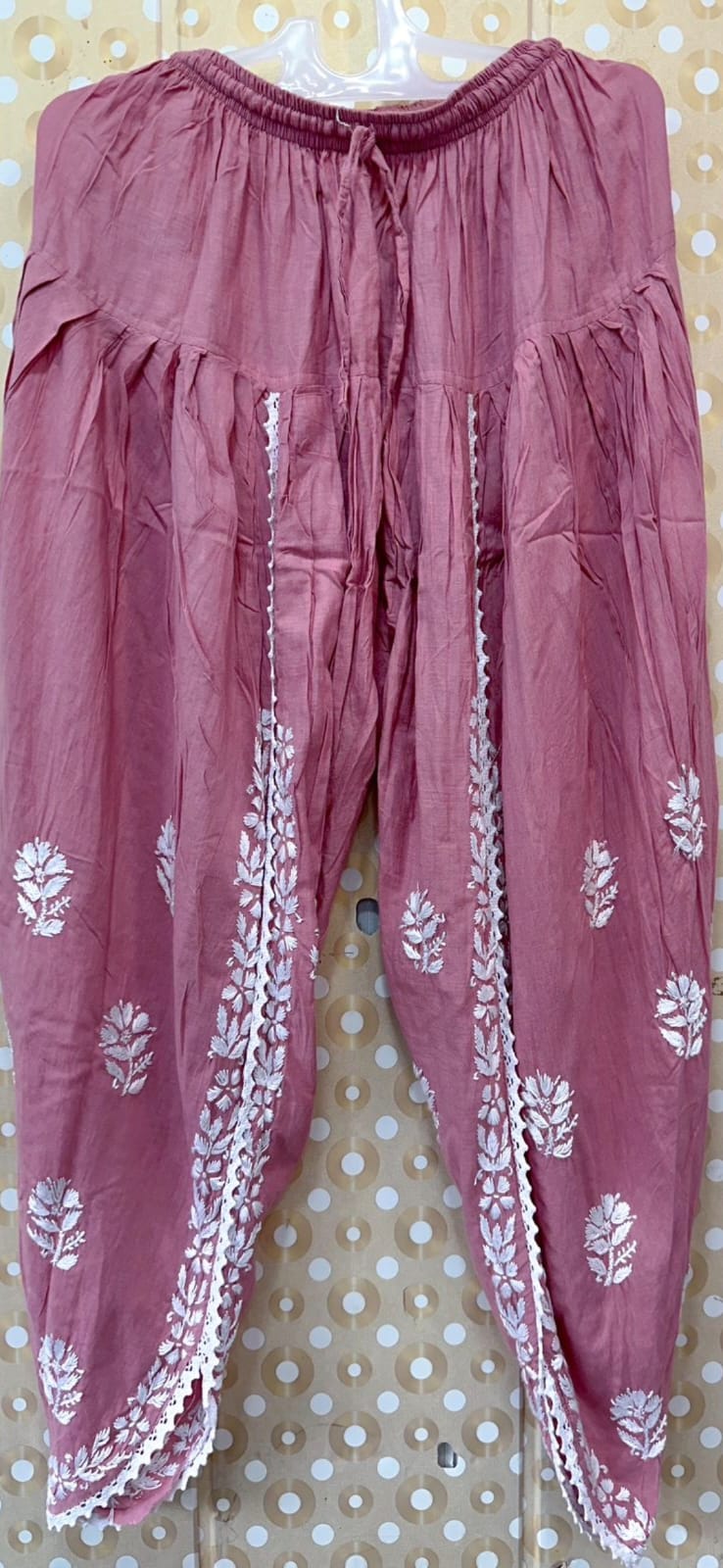 Luckhnowi Chikankari Dhoti set | 2pcs| full Embroidery with lace work|