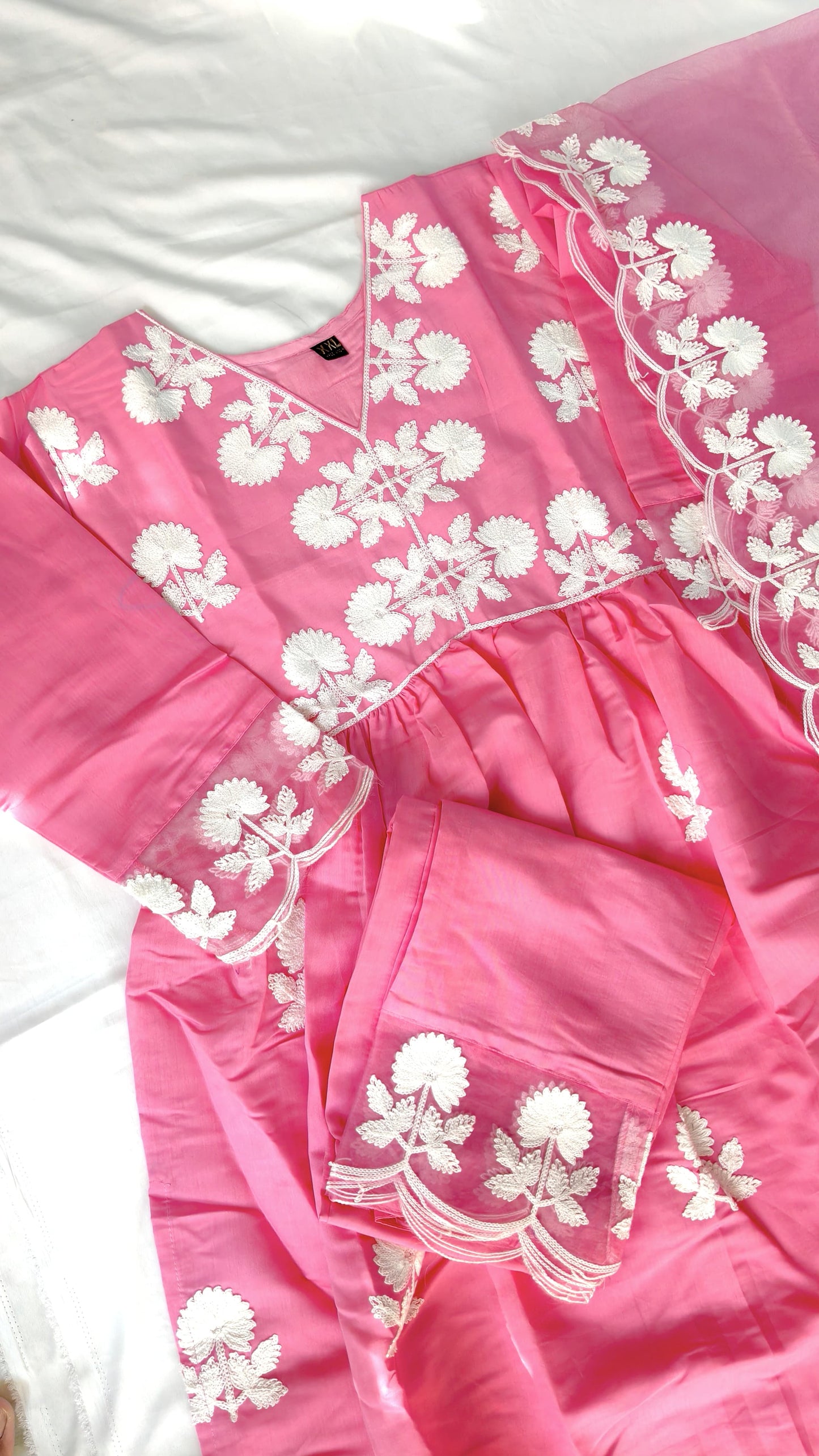 Elegant Heavy Embroidered Roman Silk Suit Set – Wedding Wear